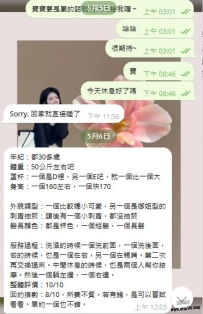 閨蜜雙飛 小小：162cm/46kg/30/F 嘉兒：161cm/48kg/31/D